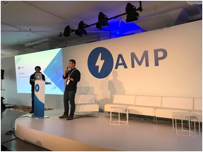 百度MIP負責人參加谷歌AMP峰會照片